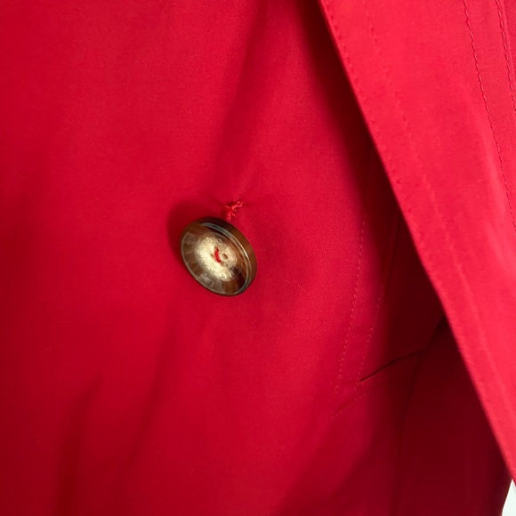 Michael Kors Red Double-Breasted Trench Coat. Size M. - Picture 4 of 10